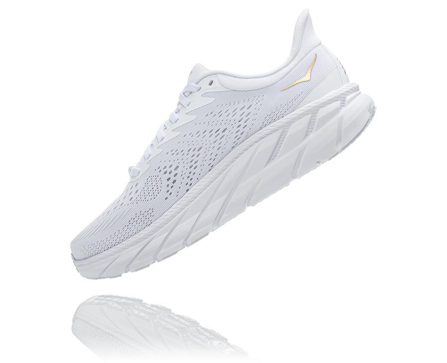 Hoka One One Clifton 7 Löparskor Herr - Vita - OLCYG-4812